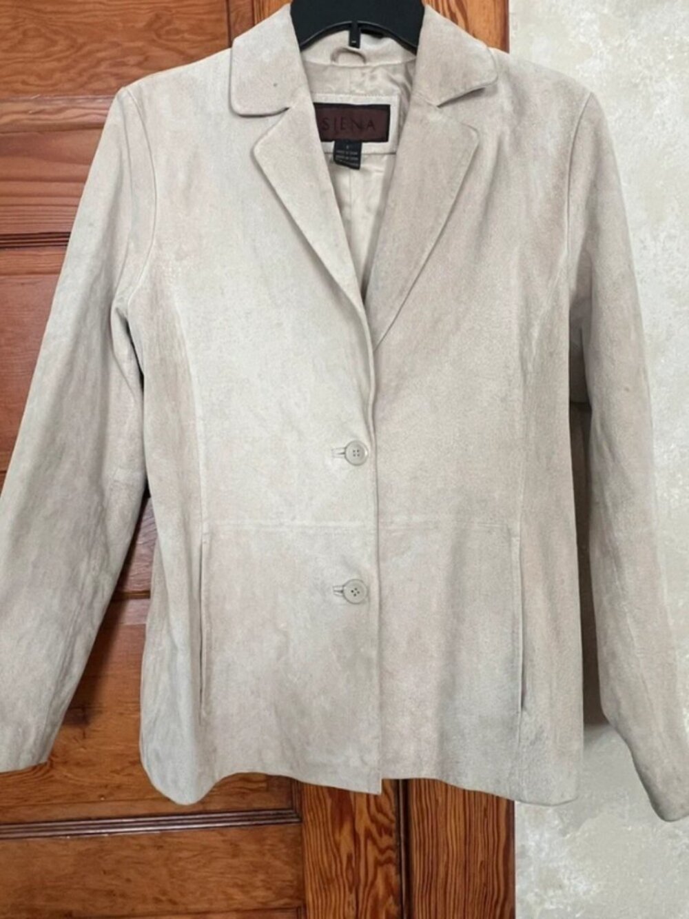 Siena Women’s Suede Leather Southwestern Button Up Blazer Jacket Size 8